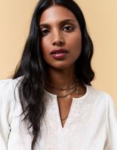 Blouse manches 3/4 unie