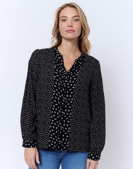 Blouse manches longues imprimée