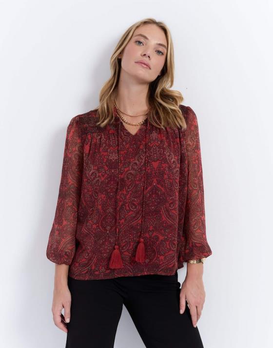 Blouse manches longues imprimée