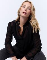 Chemisier manches longues uni