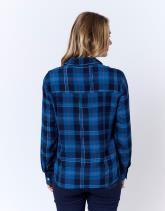 Chemisier manches longues à carreaux