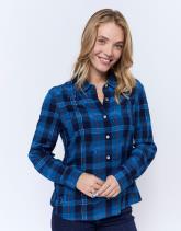 Chemisier manches longues à carreaux