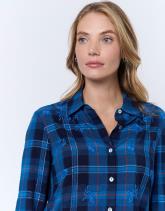Chemisier manches longues à carreaux