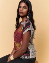 Blouse manches courtes imprimé léopard