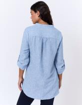 Tunique manches 3/4 à fines rayures