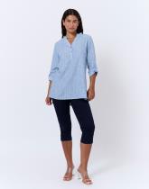 Tunique manches 3/4 à fines rayures