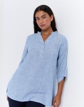Tunique manches 3/4 à fines rayures
