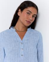 Tunique manches 3/4 à fines rayures