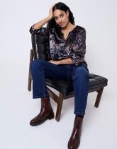 Blouse manches 3/4 imprimée