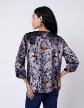 Blouse manches 3/4 imprimée