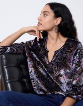 Blouse manches 3/4 imprimée