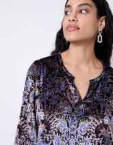 Blouse manches 3/4 imprimée