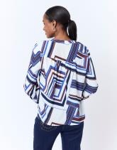 Blouse manches longues imprimé graphique