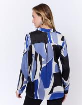 Chemisier manches longues imprimé graphique