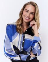 Chemisier manches longues imprimé graphique