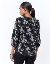 Blouse manches longues imprimé à fleurs