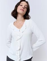 Blouse manches longues unie