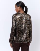 Blouse manches longues imprimé léopard
