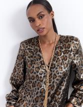 Blouse manches longues imprimé léopard