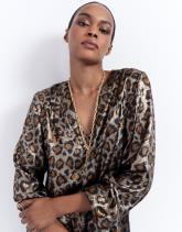 Blouse manches longues imprimé léopard