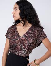 Blouse manches courtes imprimée