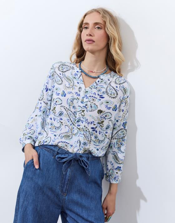 Blouse manches 3/4 imprimée
