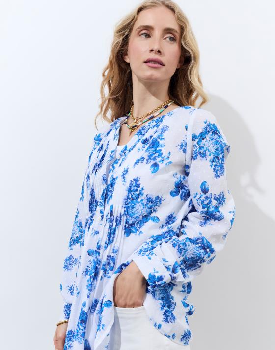 Blouse manches longues imprimée