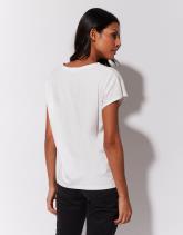 T-Shirt manches courtes 100% coton uni décoré