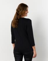 T-Shirt manches 3/4 uni décoré