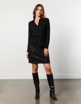 Chemisier maille manches longues uni