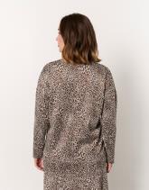 Top manches longues imprimé léopard