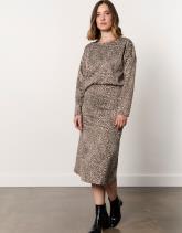 Top manches longues imprimé léopard