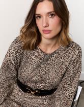 Top manches longues imprimé léopard