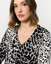 Top manches 3/4 imprimé léopard