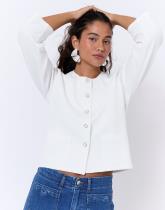 Gilet manches 3/4 uni - 49,99 €