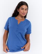 T-Shirt manches courtes en mélange coton uni