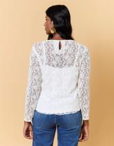 Top manches longues uni décoré