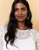 Top manches longues uni décoré