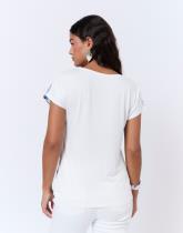 Top manches courtes bi-matière imprimé