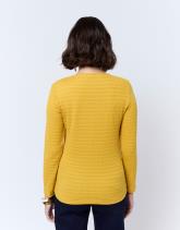 T-Shirt manches longues en mélange coton uni