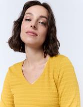 T-Shirt manches longues en mélange coton uni