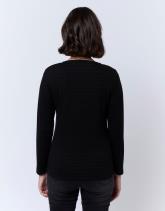 T-Shirt manches longues en mélange coton uni