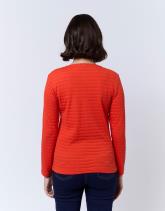 T-Shirt manches longues en mélange coton uni