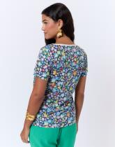 T-Shirt manches courtes imprimé à fleurs