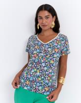 T-Shirt manches courtes imprimé à fleurs