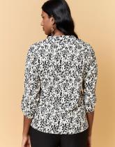 Top manches 3/4 imprimé léopard