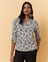 Top manches 3/4 imprimé léopard