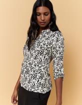 Top manches 3/4 imprimé léopard