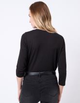 T-Shirt manches 3/4 uni décoré