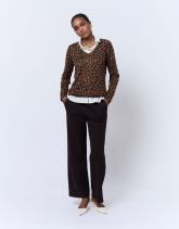 T-Shirt manches longues imprimé léopard